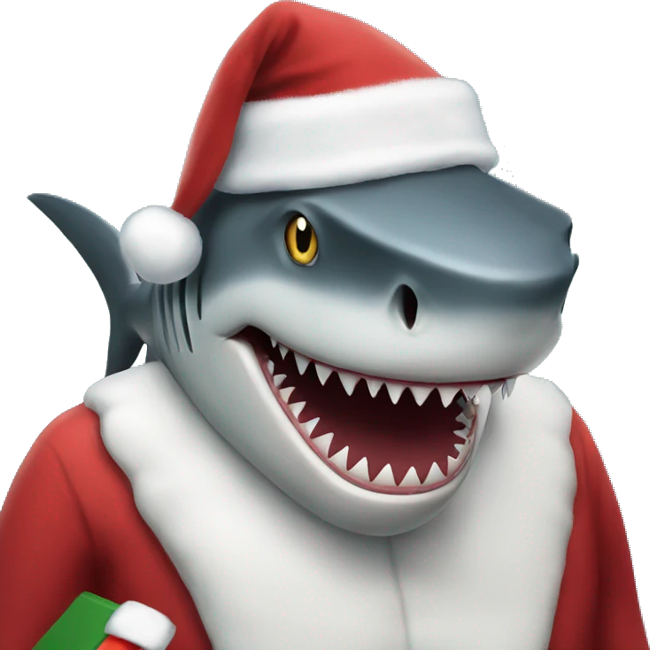 Human shark Santa Claus  emoji