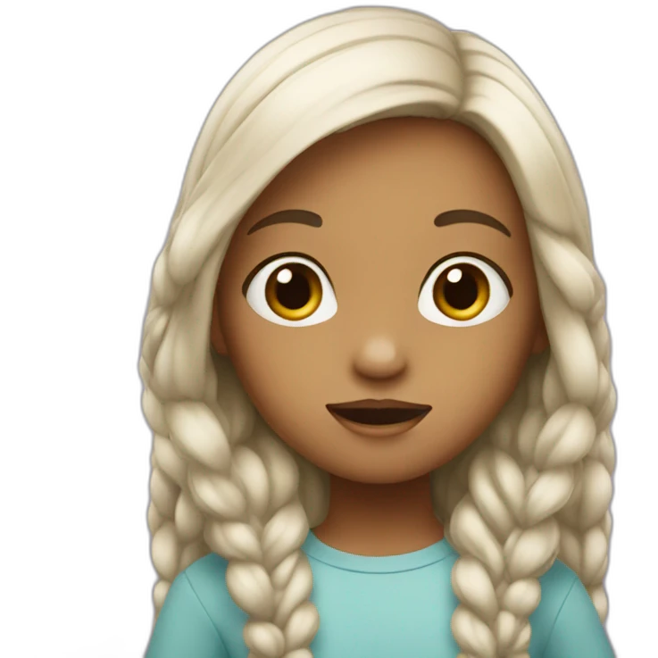Little girl with white beard emoji