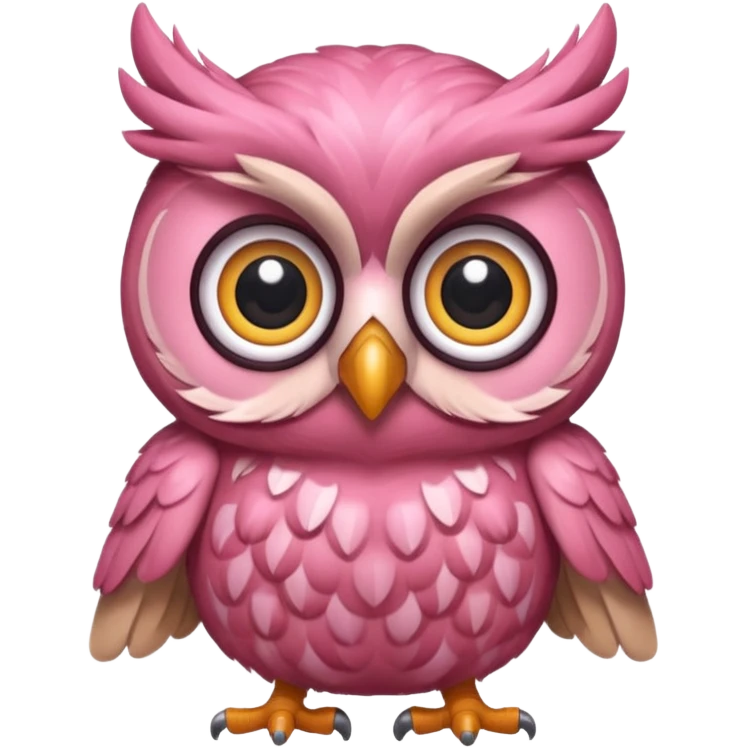 image of a pink owl emoji