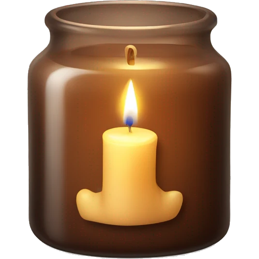 Candle In brown glass jar emoji
