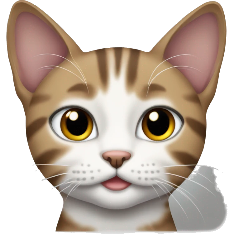 White brown tabby fold cat emoji
