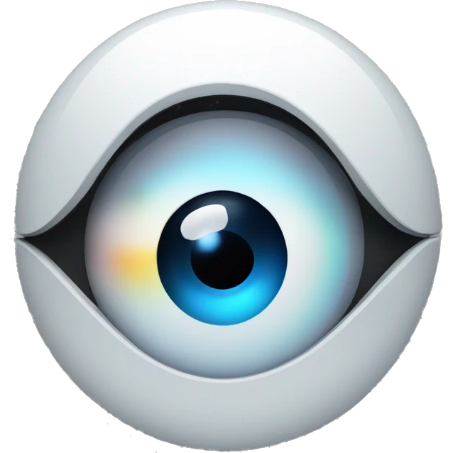 futurisic eye. incorporate a camera emoji