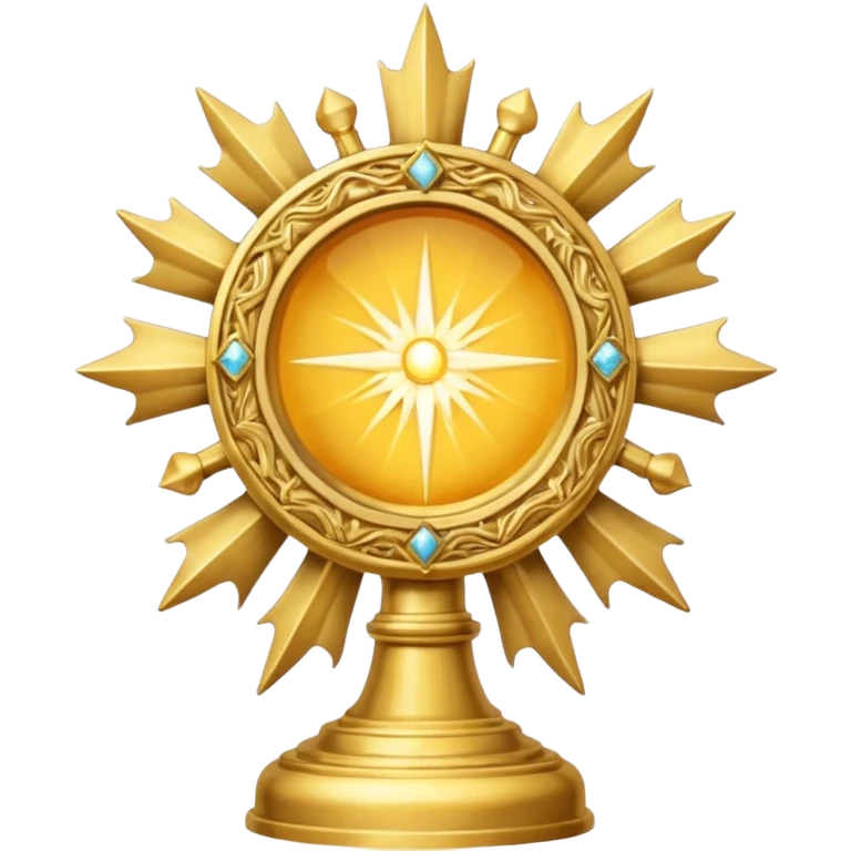 monstrance gold with rays ornate style emoji