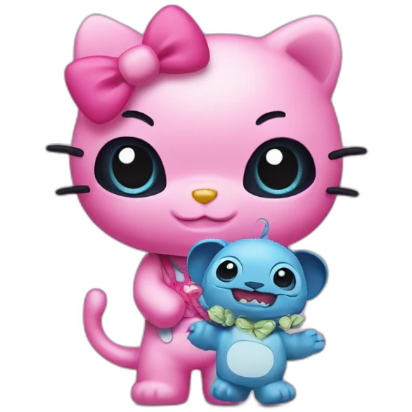hello kitty and stich emoji
