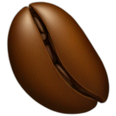 a coffee bean speaking emoji