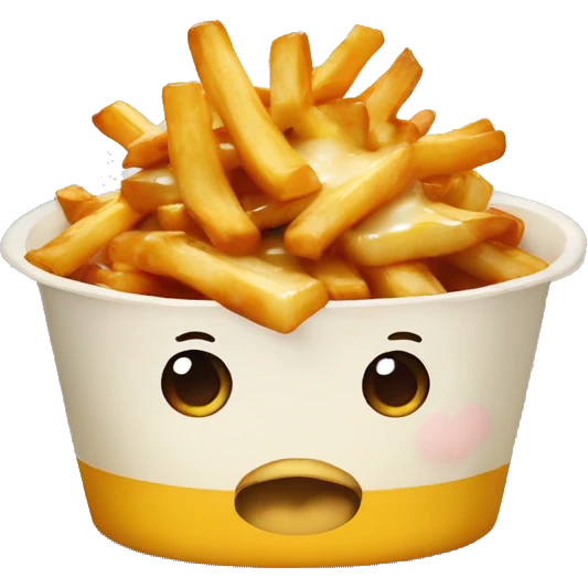 Poutine qui mange une poutine emoji