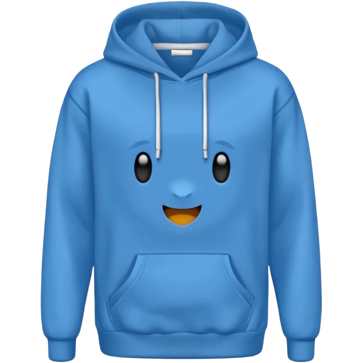 hoodie blu no lace no emoji emoji