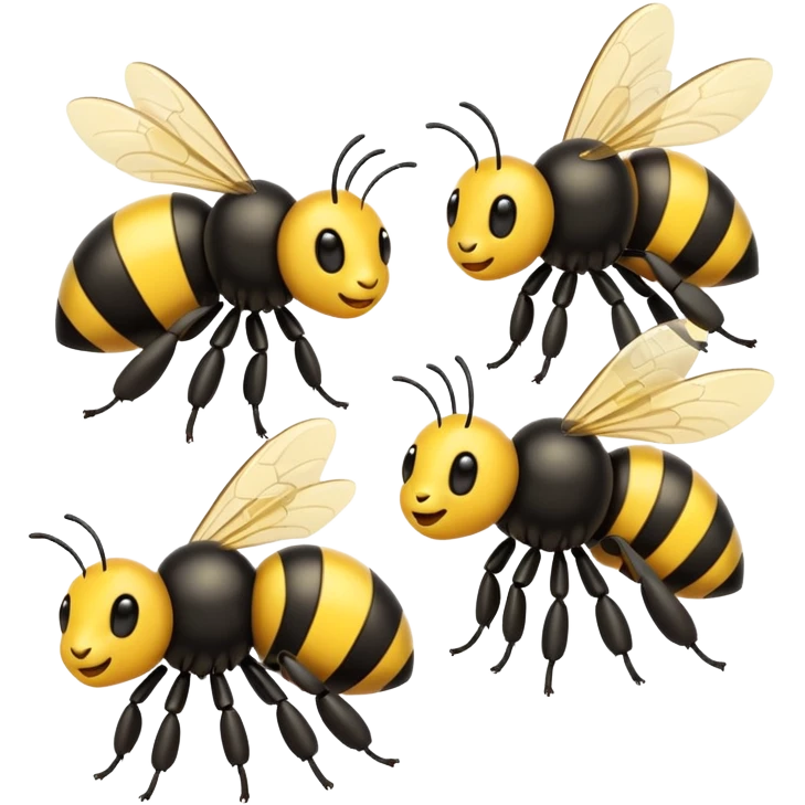 😊🥺 these emojis but with Bumblebees around it and its happy emoji