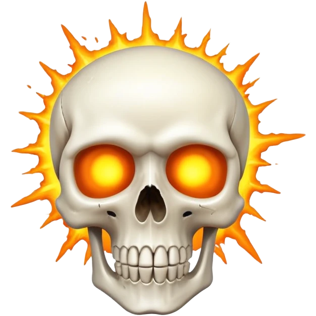 Bone head with boom emoji