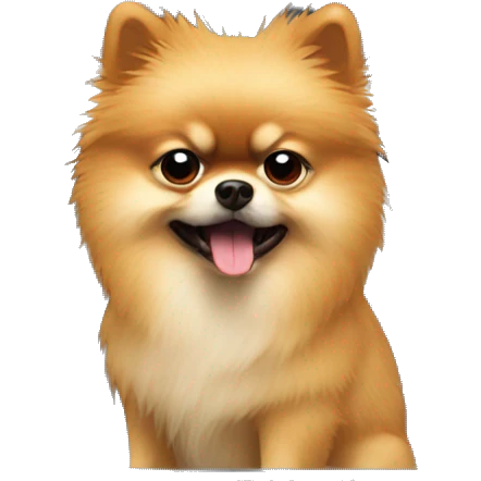 angry pomeranian sitting in car emoji