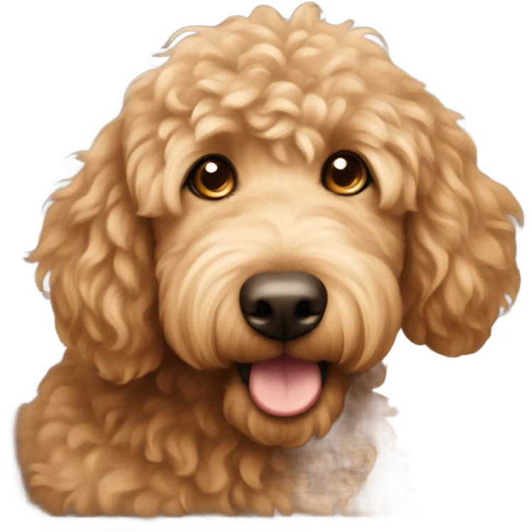 brown golden doodle emoji