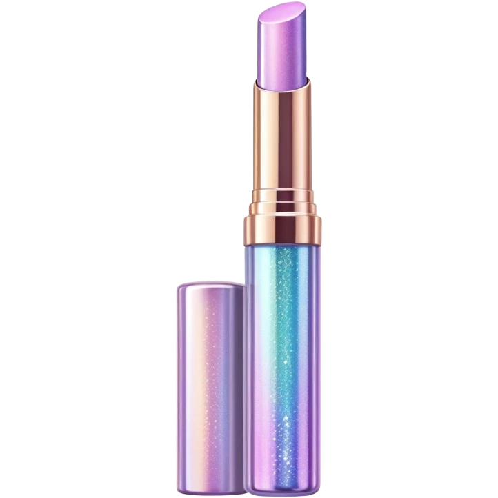 Y2K sparkly metallic lip gloss tube emoji
