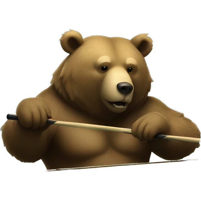 bear playing pool emoji