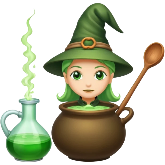 green witch cooking potion emoji