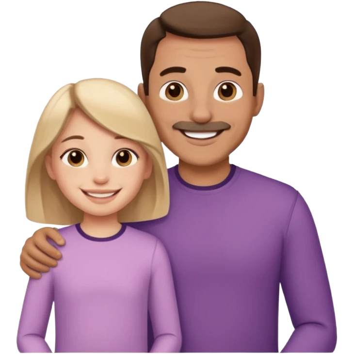 Papa y hija emoji