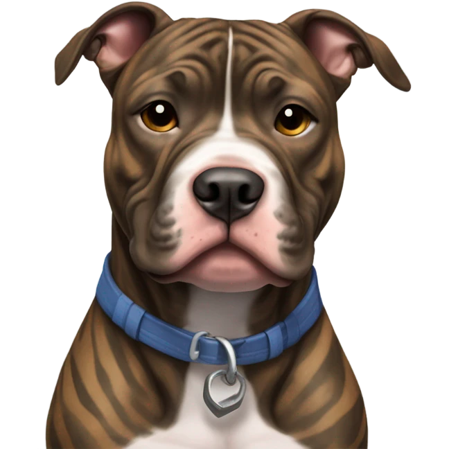 Brindle (no white) pitbull emoji