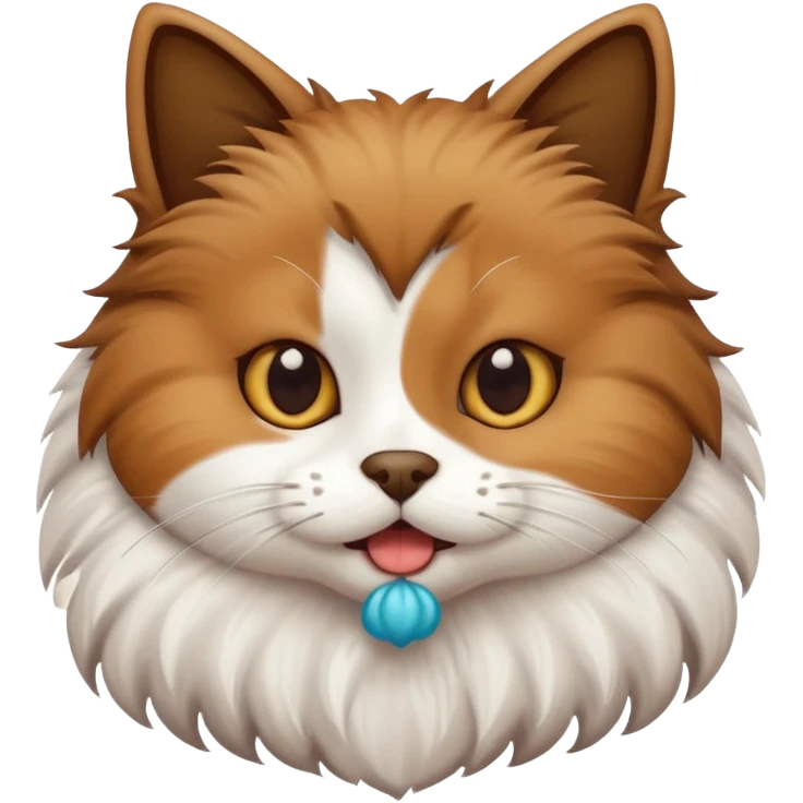 cat fused with dog emoji