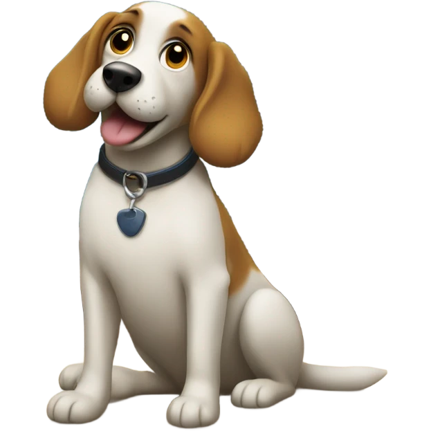 A dog with a TV ￼ emoji