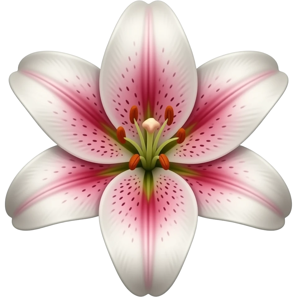 Neopolitan colored lily flower emoji