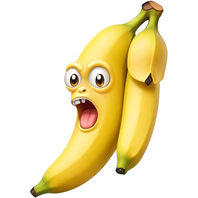 Angry banana emoji