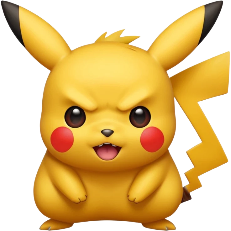 Pikachu angry emoji