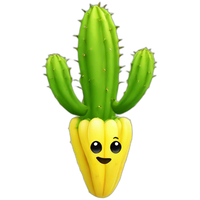 Banane sur cactus emoji