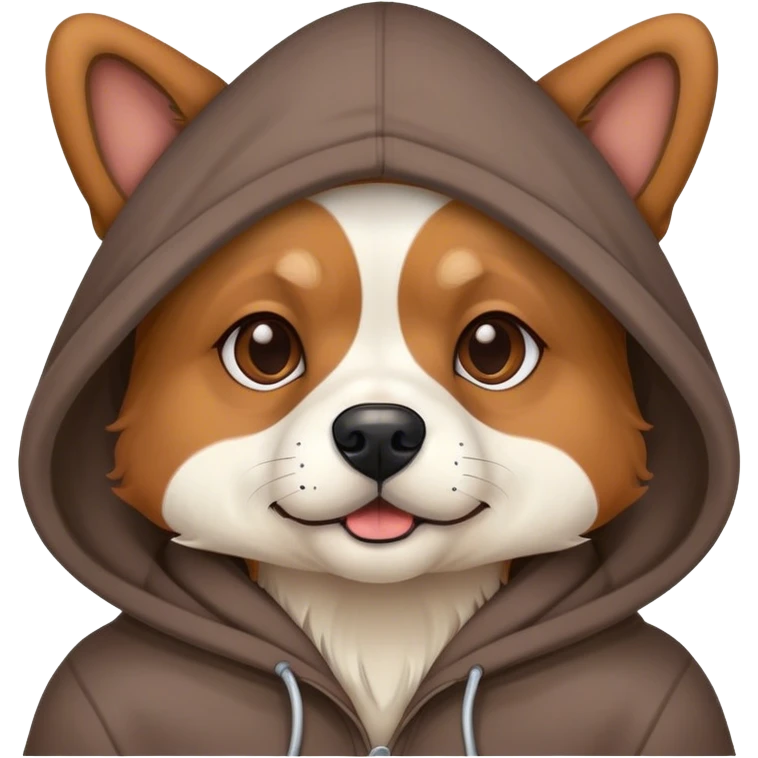 Dog with a hoodie emoji
