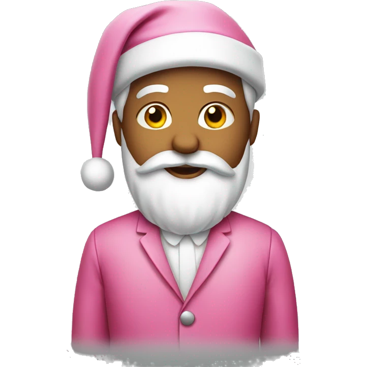 santa wearing pink suit emoji