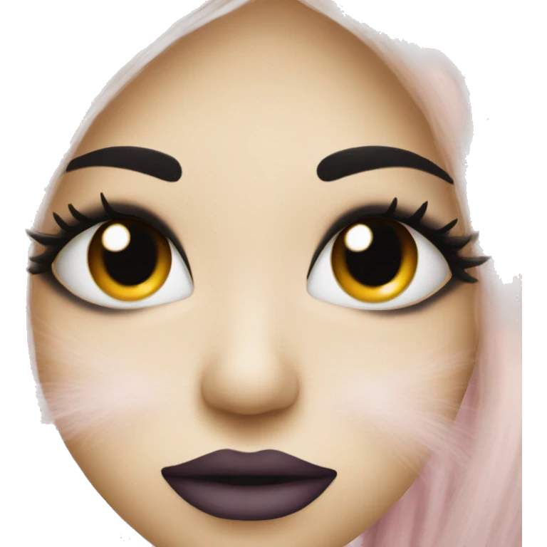 Face with lashes and kiss emoji