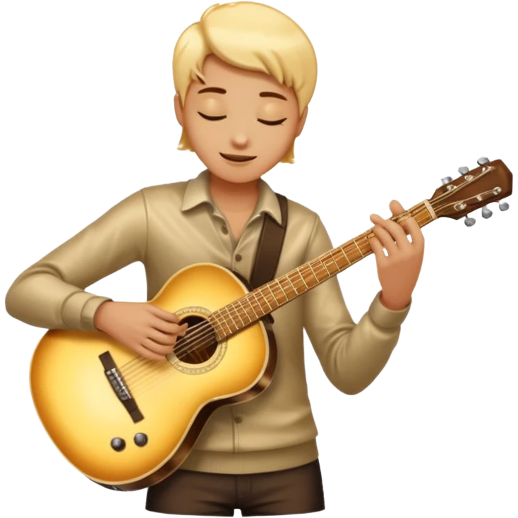 cinematic-realistic-guitar,-polished-metal,-warm-golden-reflections-dancing-along-its-surface,-soft-hands-carefully-positioned-over-the-keys,-glowing-with-an-elegant-and-airy-charm. emoji