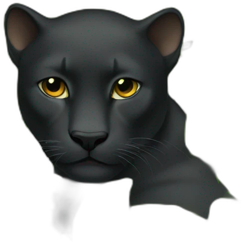 black pantera with a thicket emoji