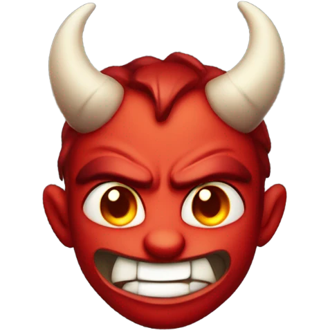 Smirking devil angel halo emoji