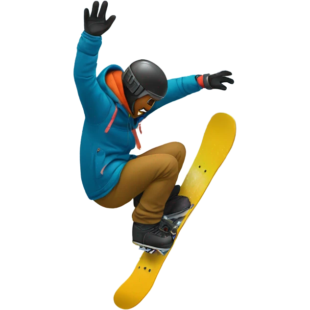 Snowboarder hitting tree emoji