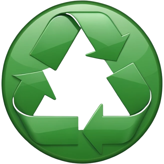 CIRCULO COM SETASSIMBOLO DE RECICLEAGEM REDONDO emoji