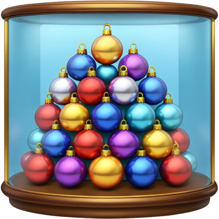 old Ornaments in a glass  showcase emoji