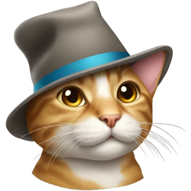 Cat wearing a hat emoji