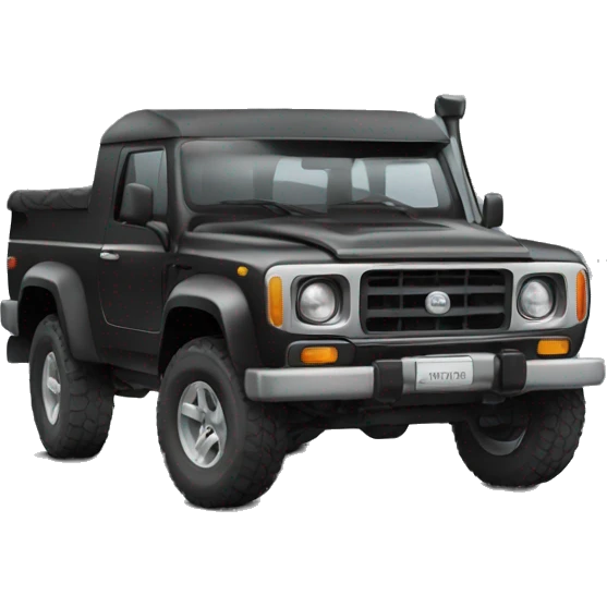 camioneta negra 4x4 emoji