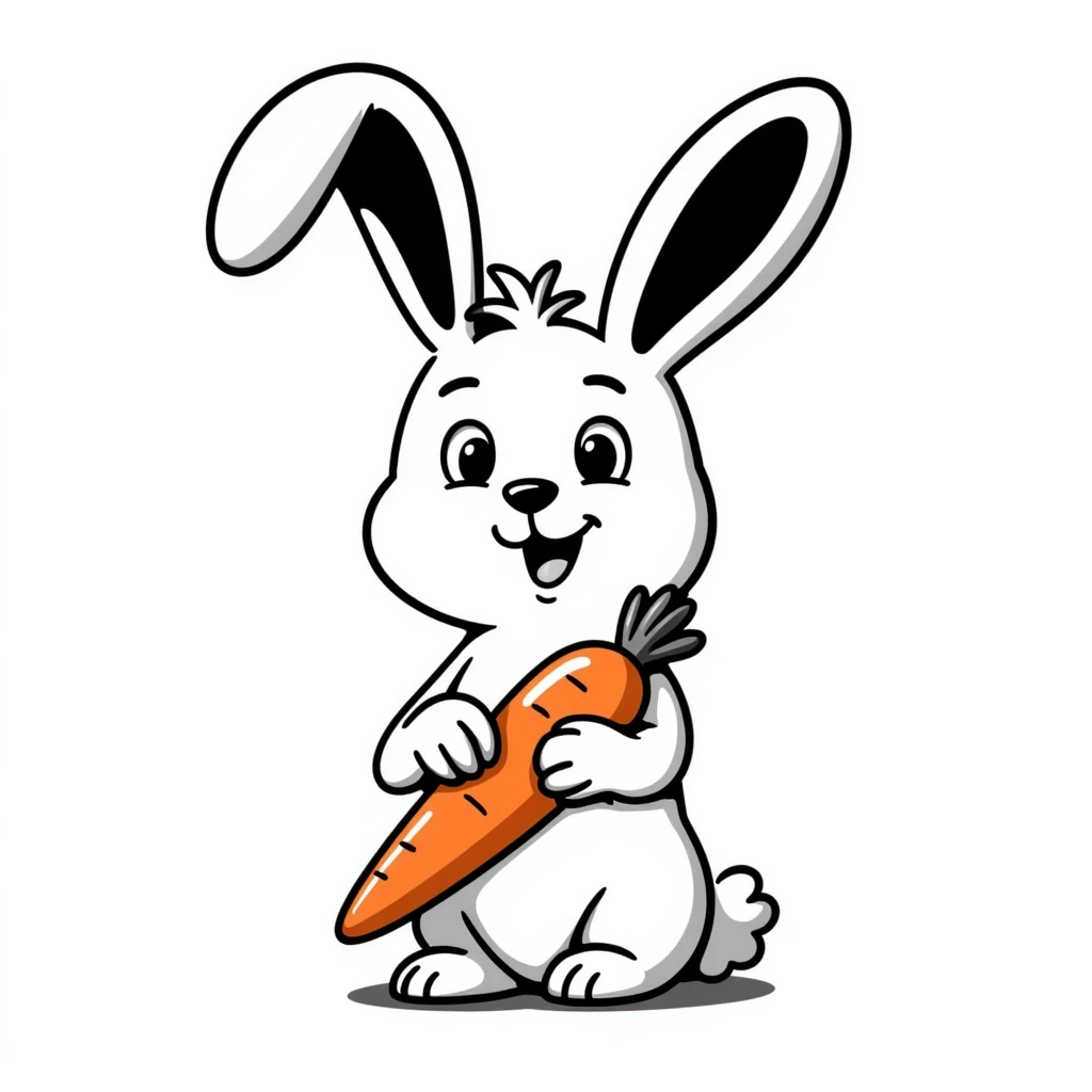 Easter bunny ears and carrot emoji