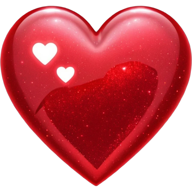 red glitter cyberpunk love emoji