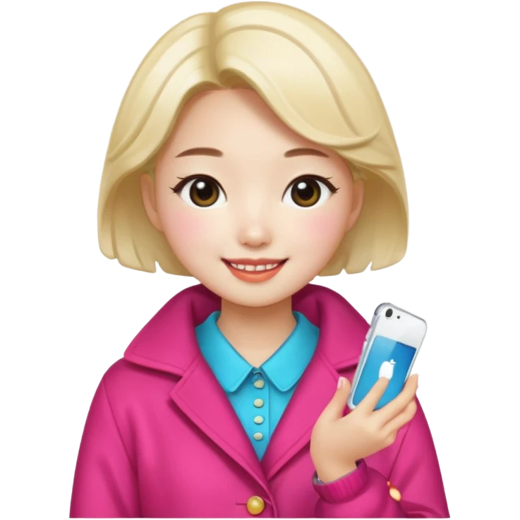 fashionably grily, designer, korean, bubbly emoji