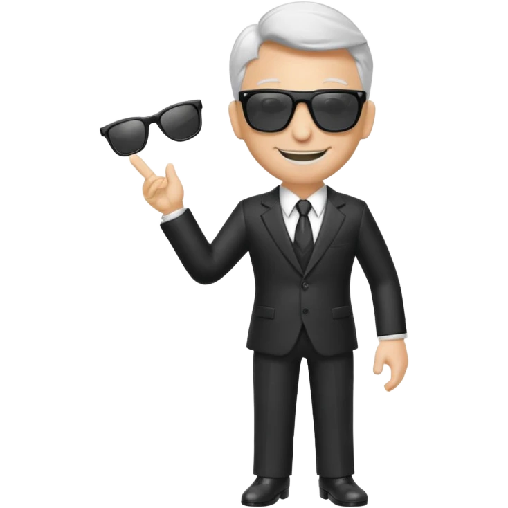 monopoly figurine man with sunglasses emoji