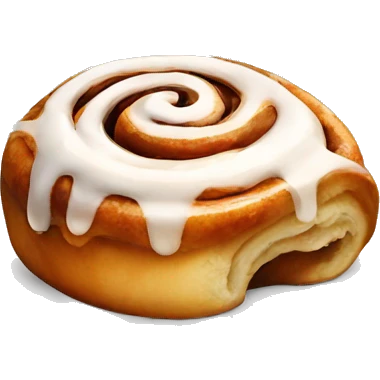 Cinnamon roll with glaze emoji