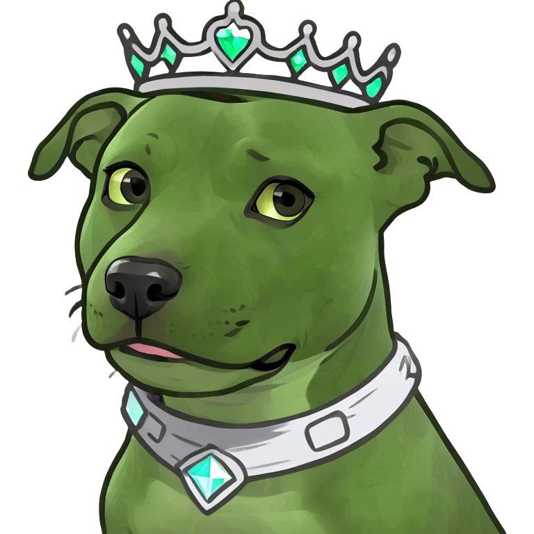 Tan pitbull with Princess Leia hair  emoji