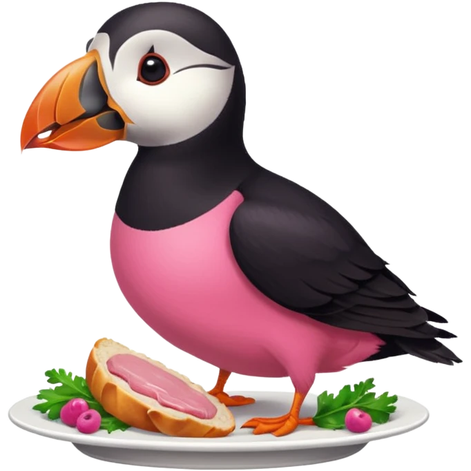 pink puffin pink roast dinner emoji