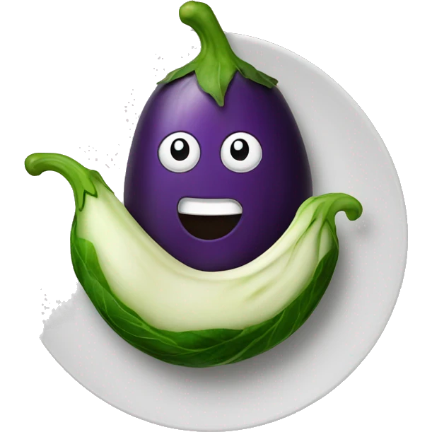 Eggplant in a salad  emoji
