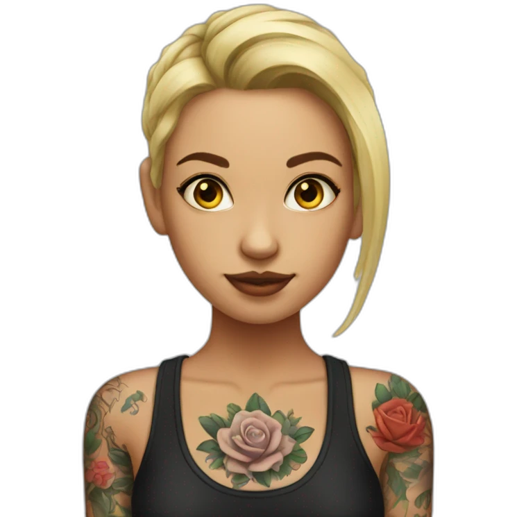 tattoed girl emoji