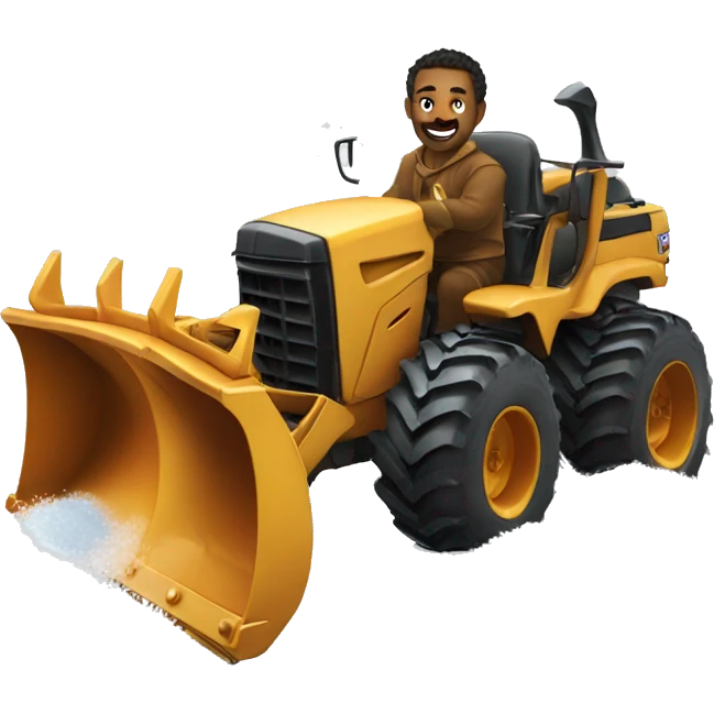 King in a snow plow emoji