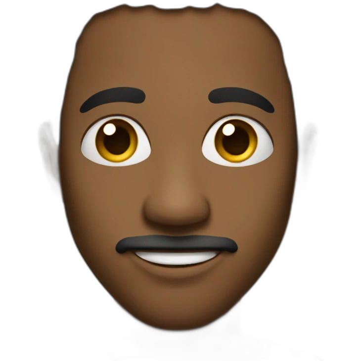 Black men with big nose emoji