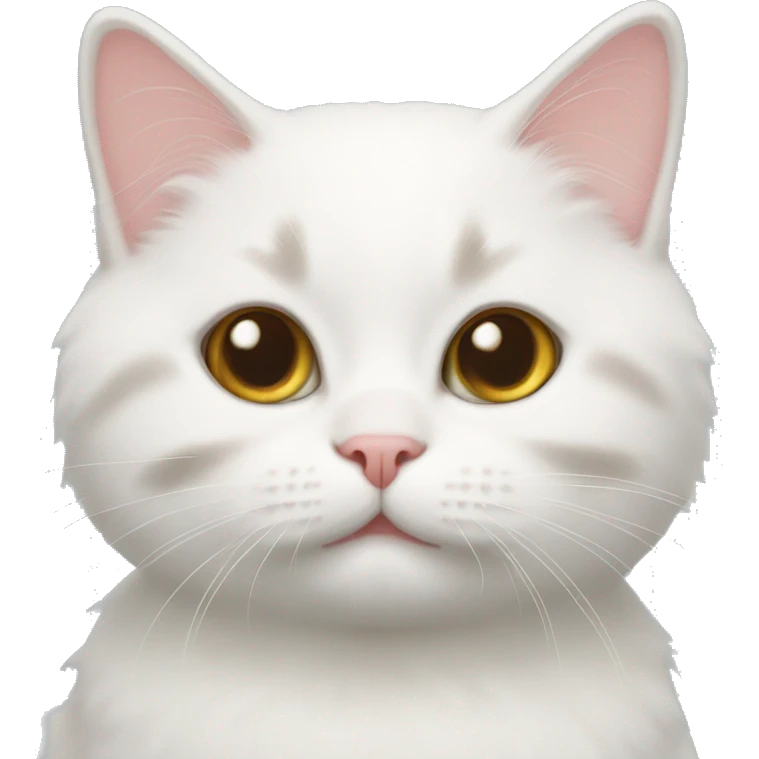 White munchkin cat  emoji