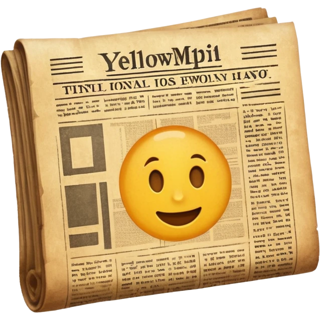 Vintage newspaper emoji